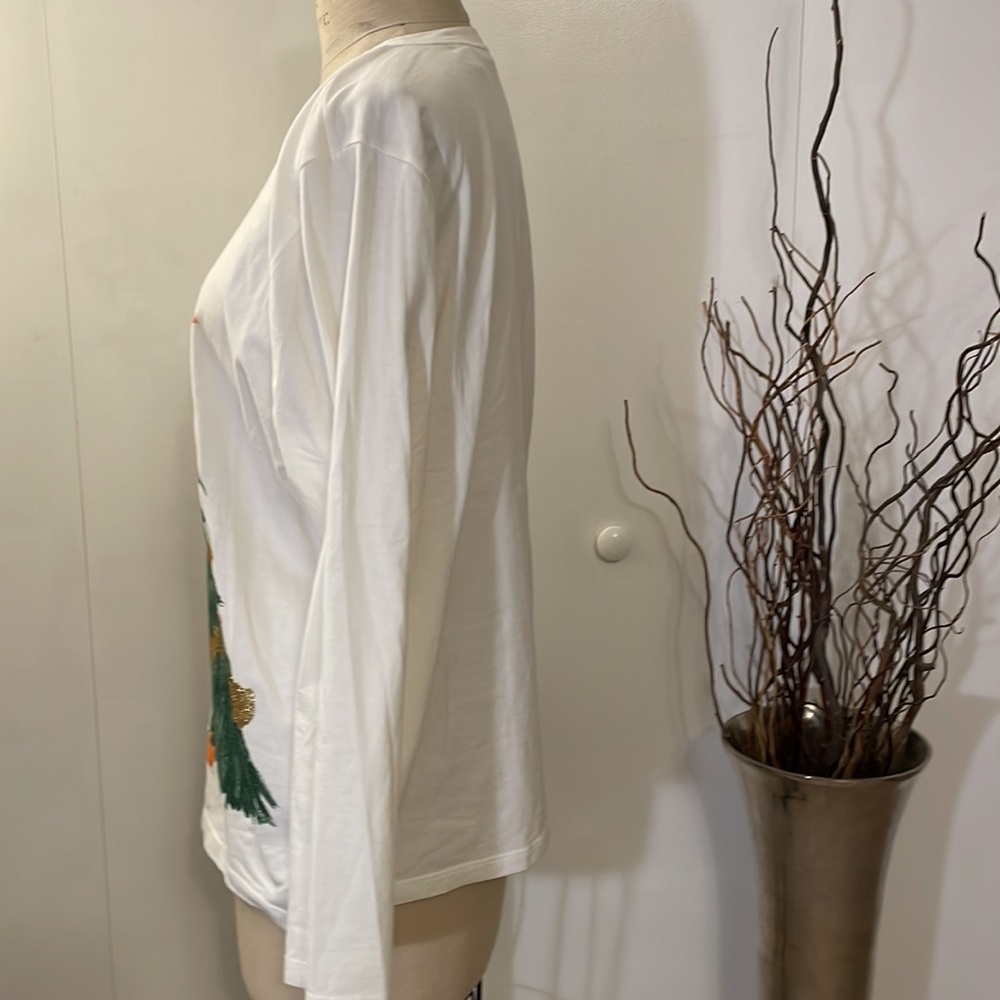 Liz Claiborne long sleeve t-shirt with Christmas tree - Picture 3 of 7